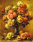 Roses in a Vase by Pierre Auguste Renoir